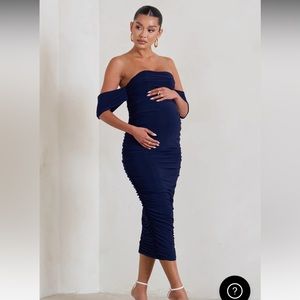 Navy Blue Maternity Dress